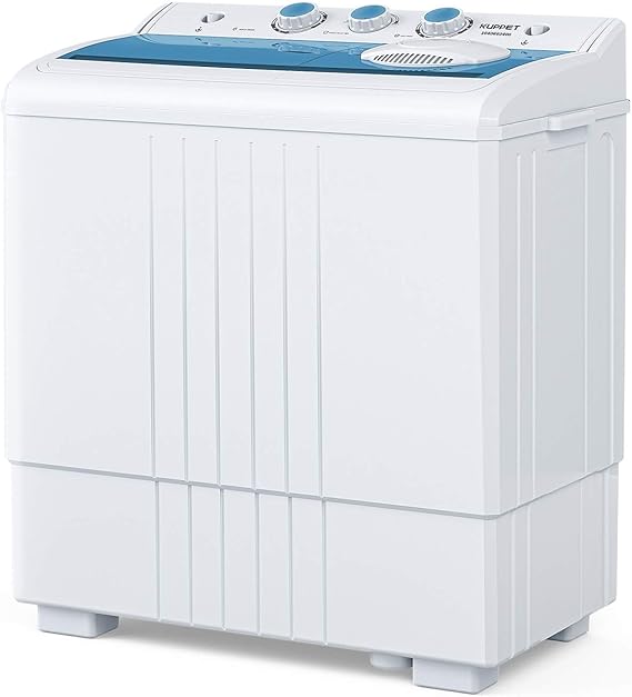 KUPPET Compact Twin Tub Portable Mini Washing Machine 21lbs