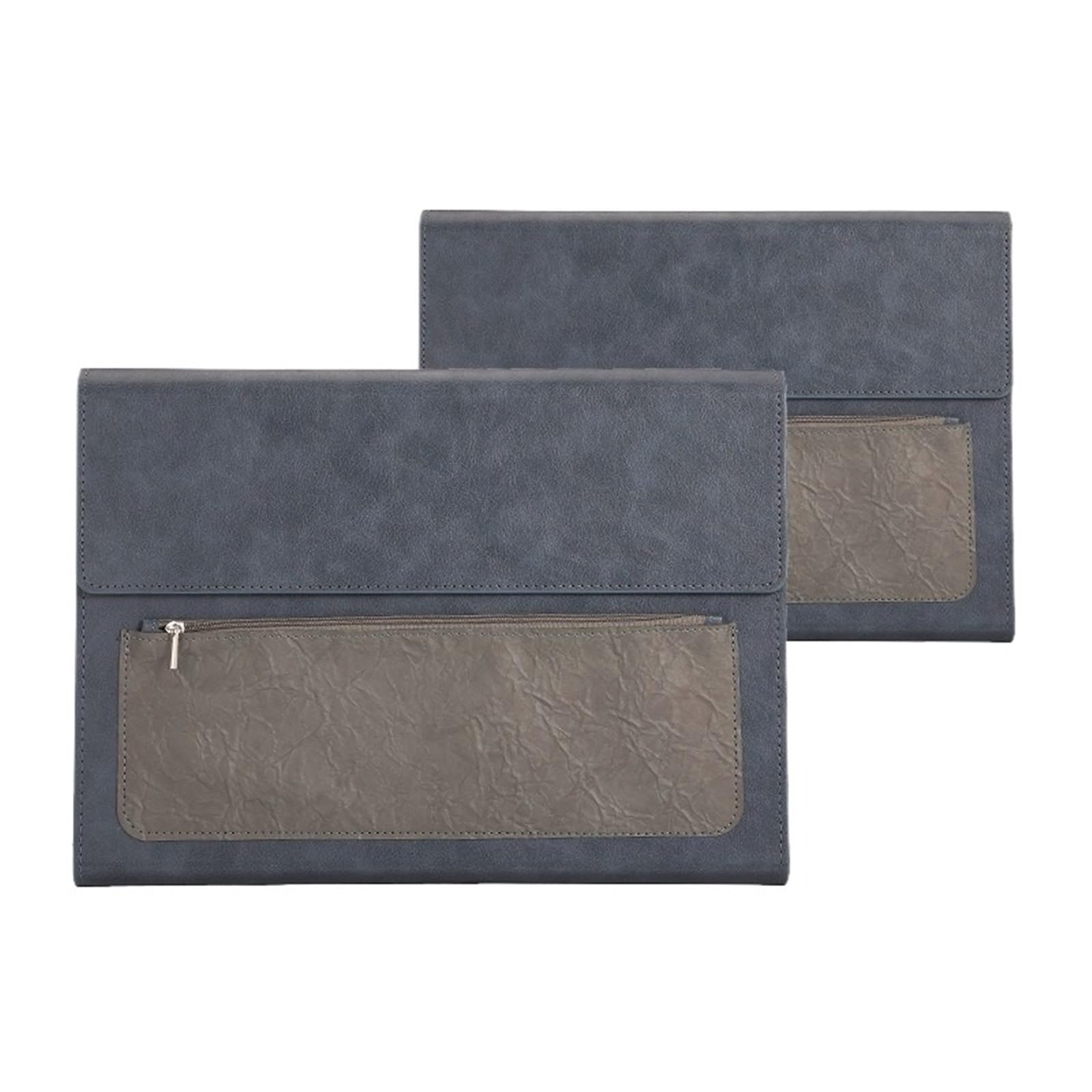 Skórzana torba na dokumenty, Leather A4 Document Folder Pack Of 2 Multicolor(Grey)