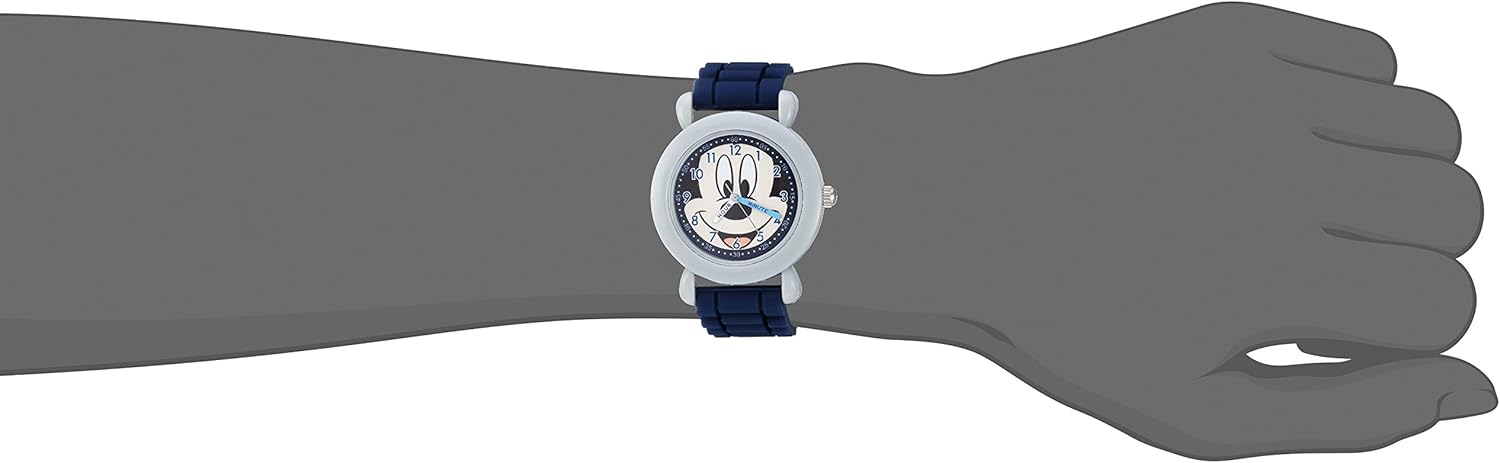 Disney Mickey Mouse Kids' Plastic Time Teacher Analog Quartz Silicone Strap Watch - Image 2
