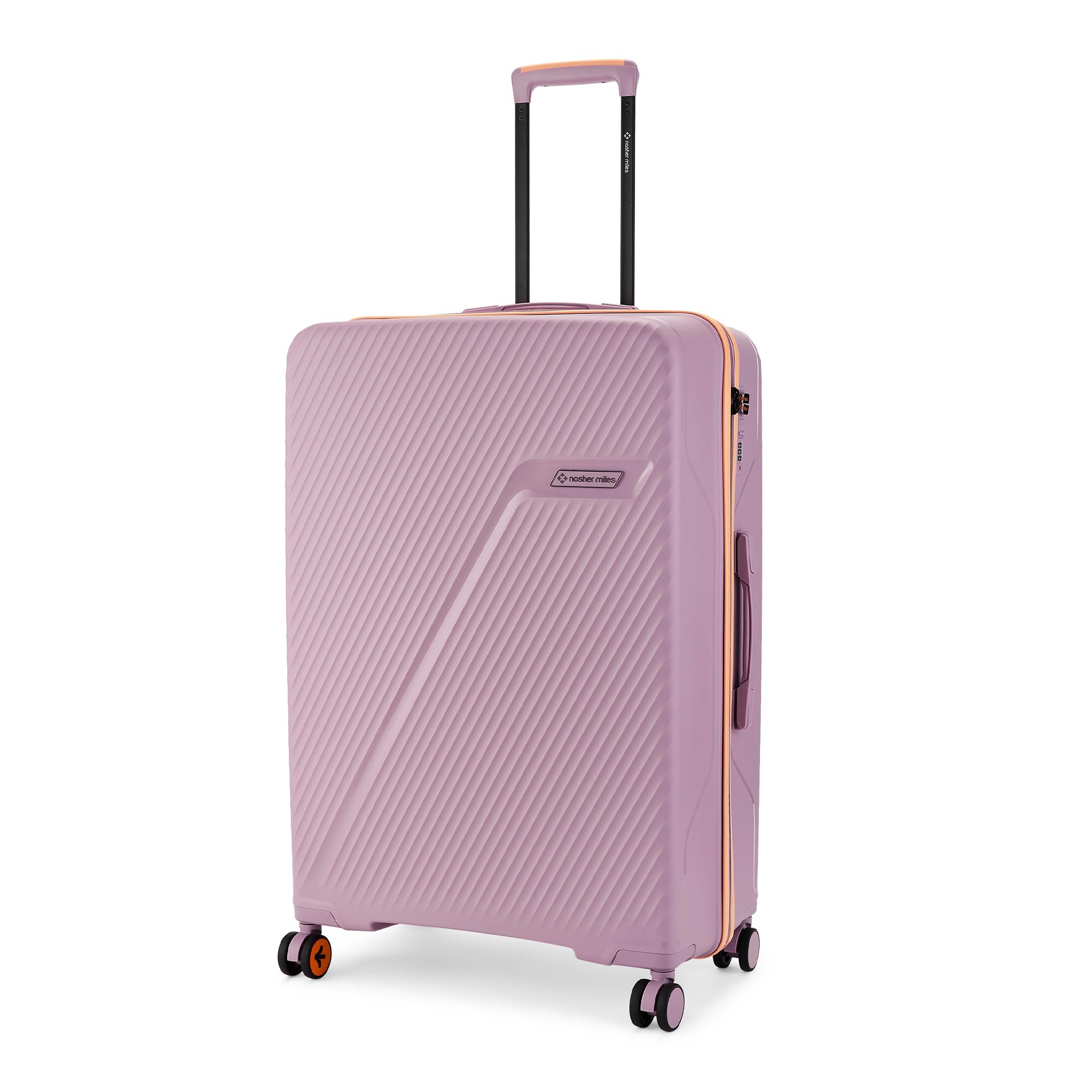 Montreal Hard-Sided Polypropylene Check-in Luggage 28 inch | 75cm | 8 Wheels Large Trolley Bag for Travel | Suitcase (Rose Gold)