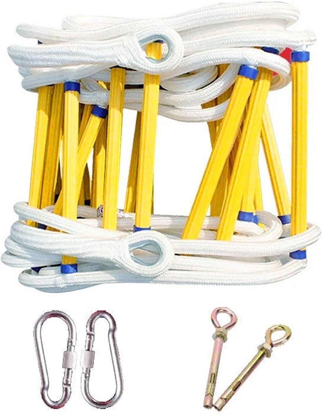 Rope Ladder Suitable For 2-6 Story Residential Buildings, Resin Climbing For Window And Balcony Escape(18m)