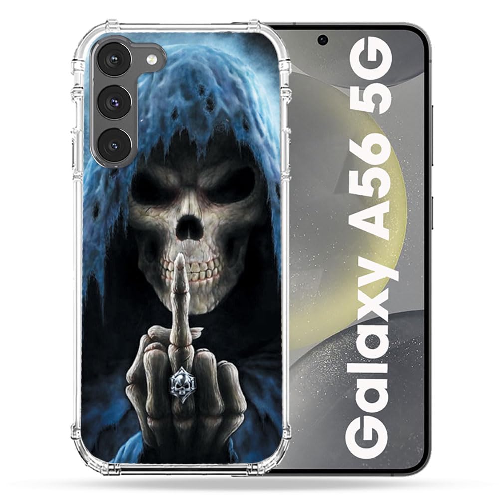Cokitec Reinforced Case for Samsung Galaxy A56 5G Skull Finger