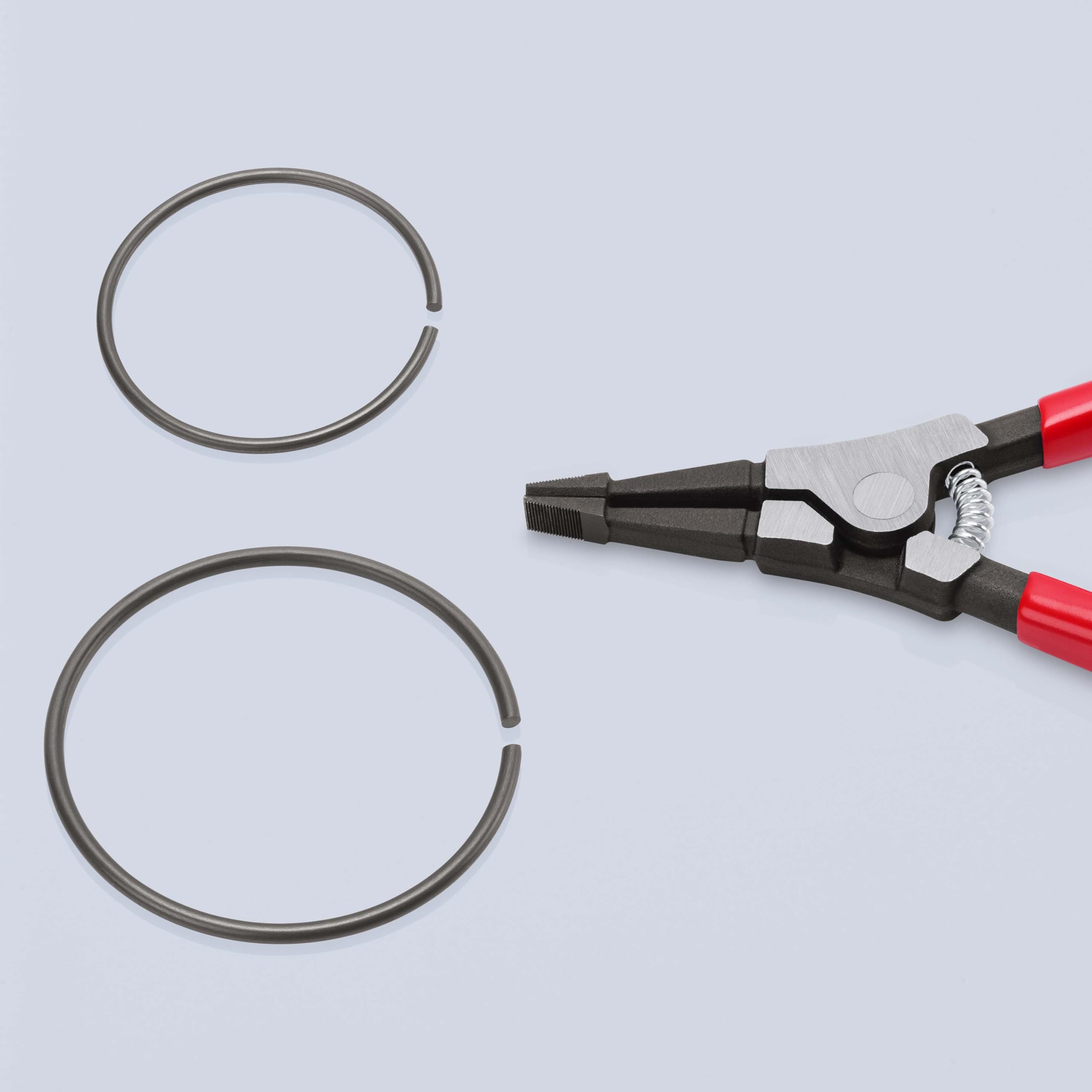 KNIPEX Pinza di montaggio per anelli elastici rivestiti in, 45 11 170 | (su alberi); resina sintetica 170 mm