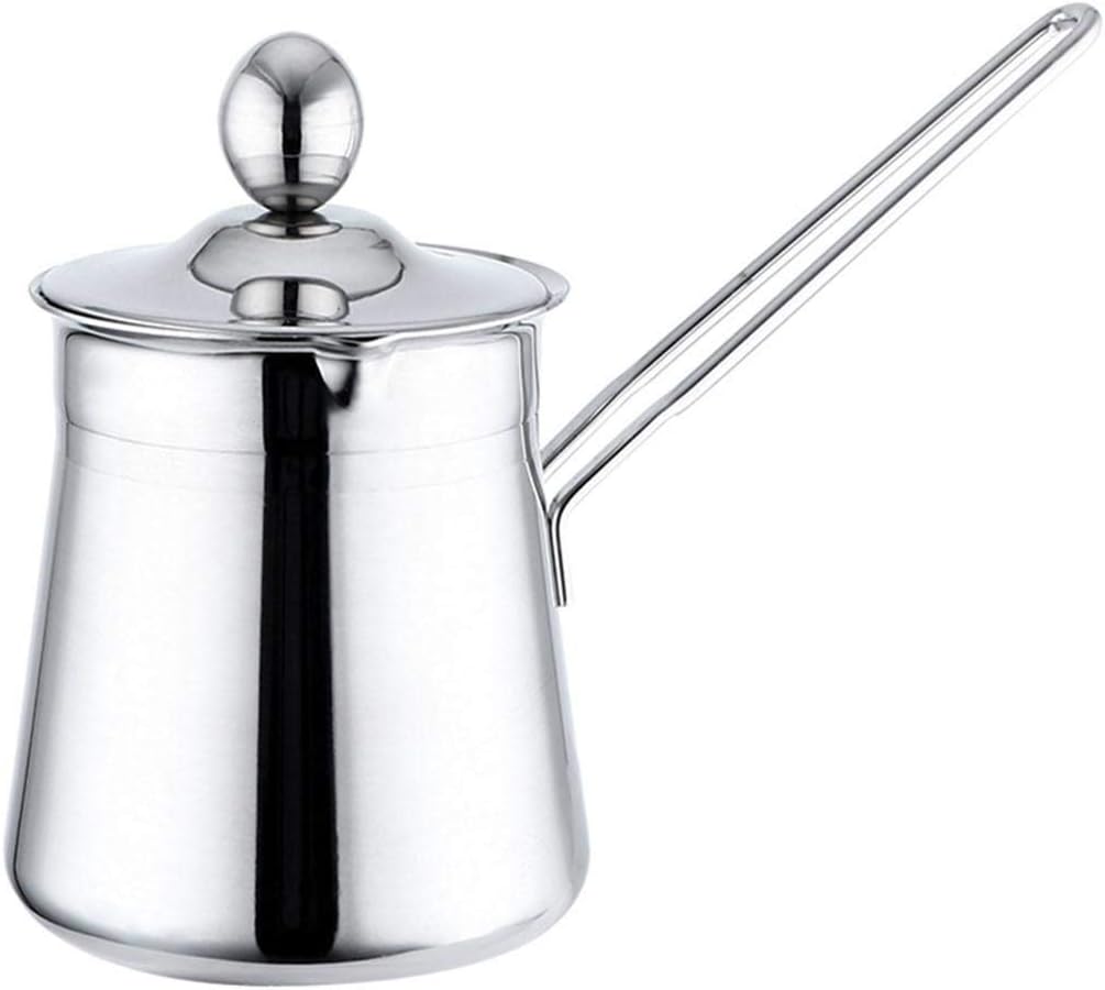 Espresso Decanter with Lid, Stainless Steel Turkish Coffee Decanter