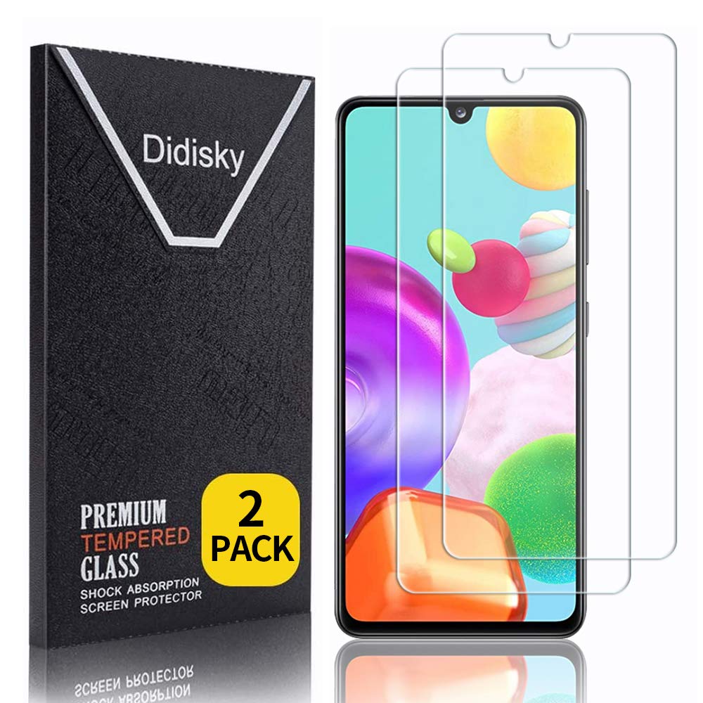 DidiskyTempered Glass Screen Protectors for Samsung Galaxy a41, [ 2 Pack ]Anti-Scratch, 9H Hardness,Bubble-Free, HD Clarity, Anti Scratch, Easy to install