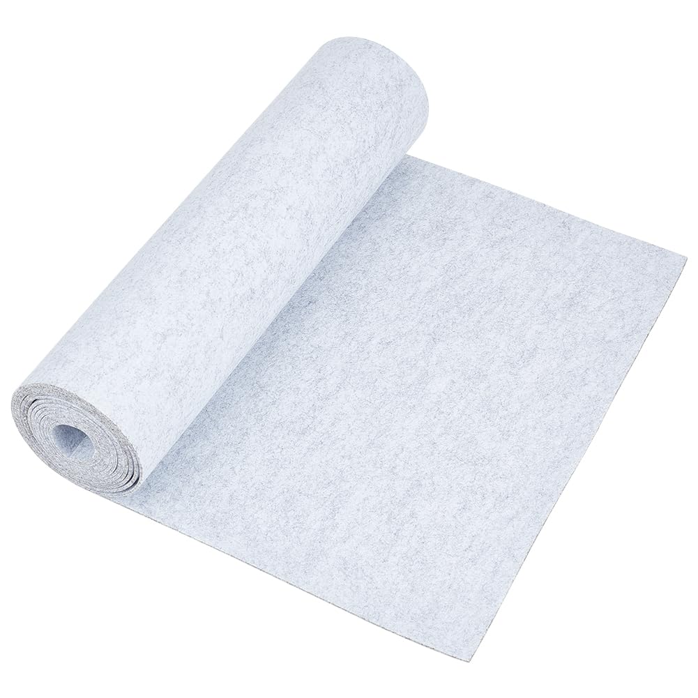 BENECREAT 3mx40cm Light Grey Felt Roll, 2mm Thick Craft Felt Fabric Soft Fabric Sheets for DIY Arts, Crafts, Decorations, Patchwork Sewing, Costumes