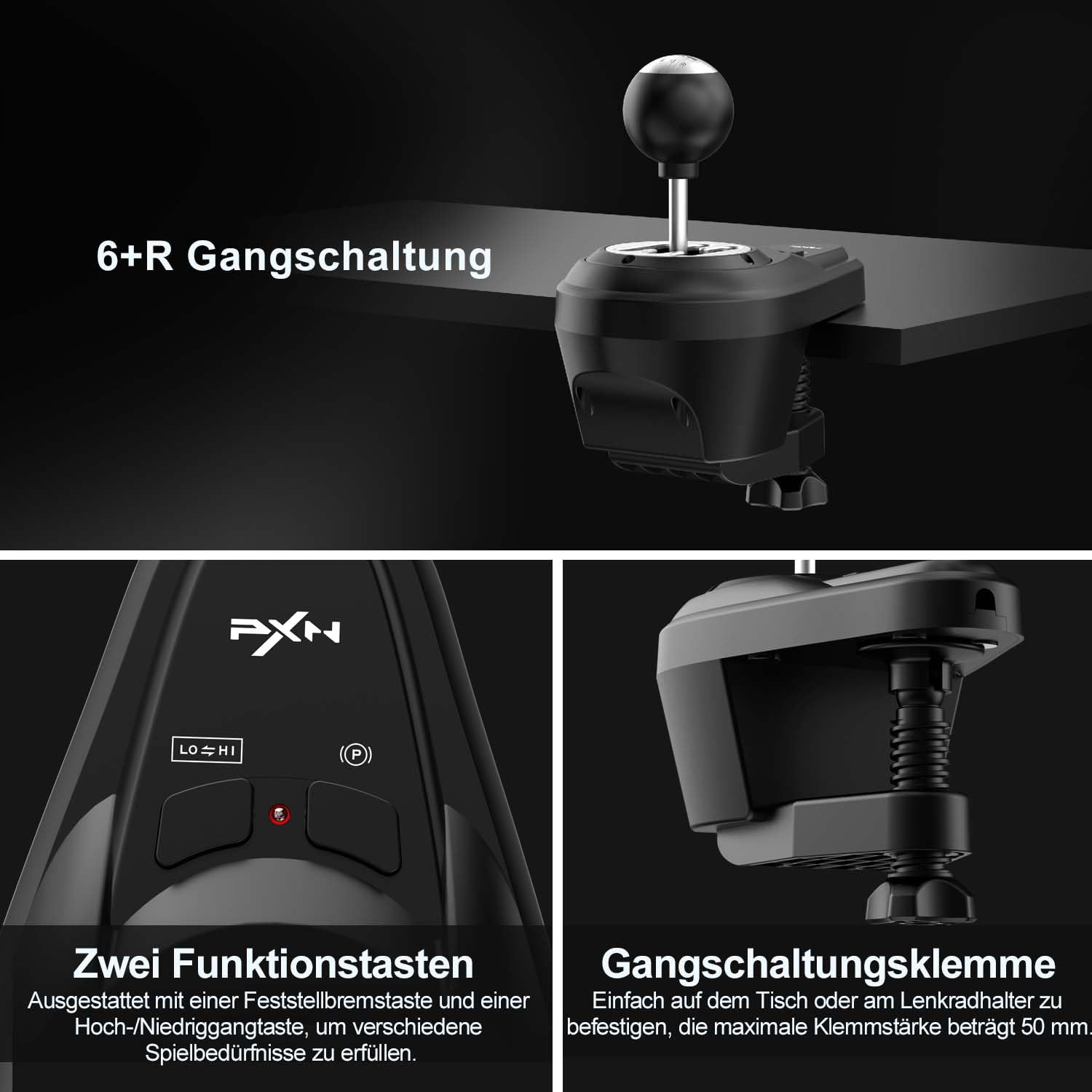 PXN V99 Gaming-Lenkrad Force Feedback 3,2 Nm für PC Xbox One Xbox Series X/S PS4 mit Pedalen Schaltung Hall-Effekt Formel-Racing