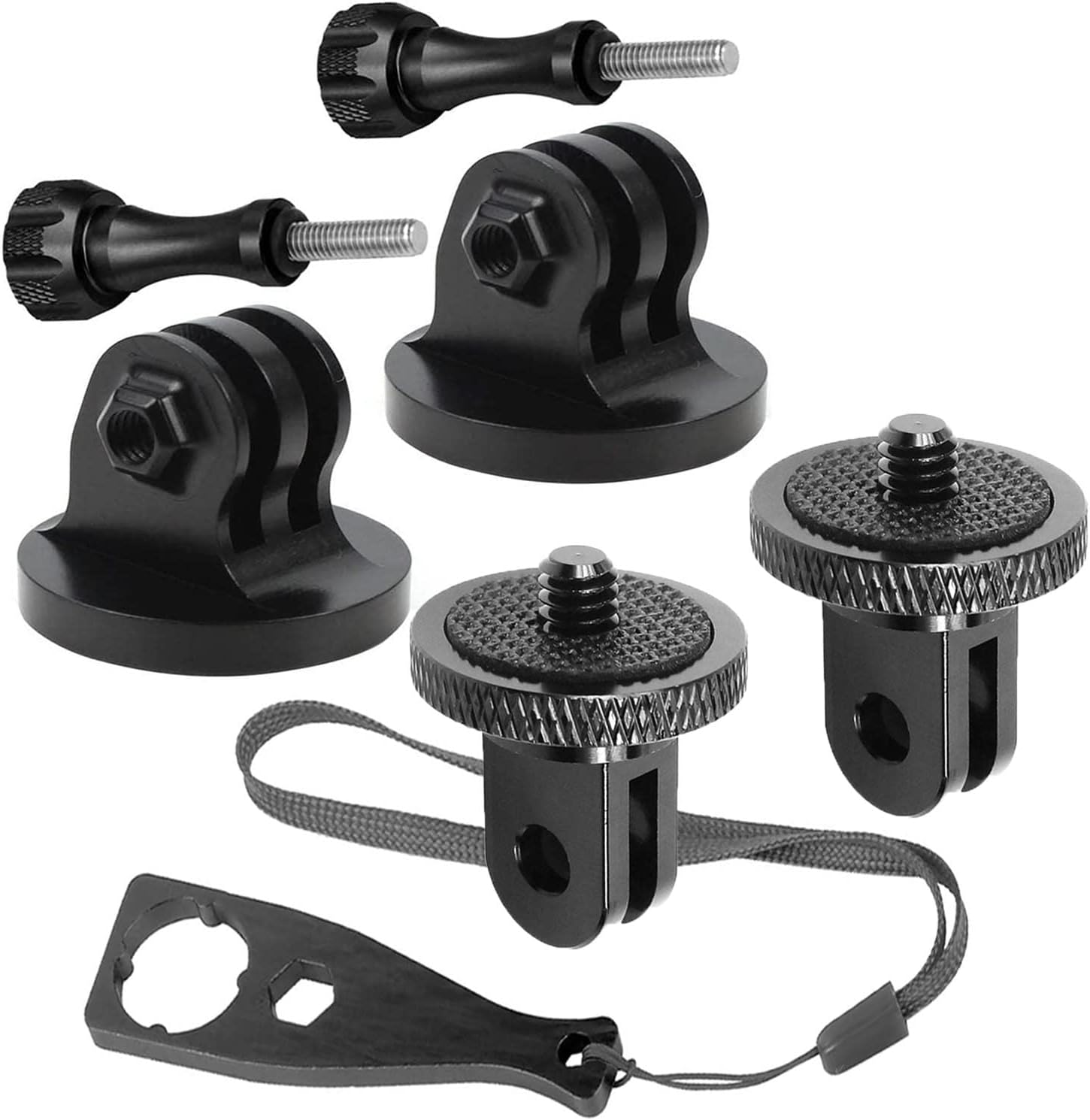 VIZEMO Aluminum Camera 1/4-20 Tripod Mount Adapter Kit, Threaded Mount Adapter Tripod Mount for Gopro Hero 11,10, 9, 8, 1/4 Tripod Adapter Kit for Gopro and DJI OSMO Insta 360 Action Camera
