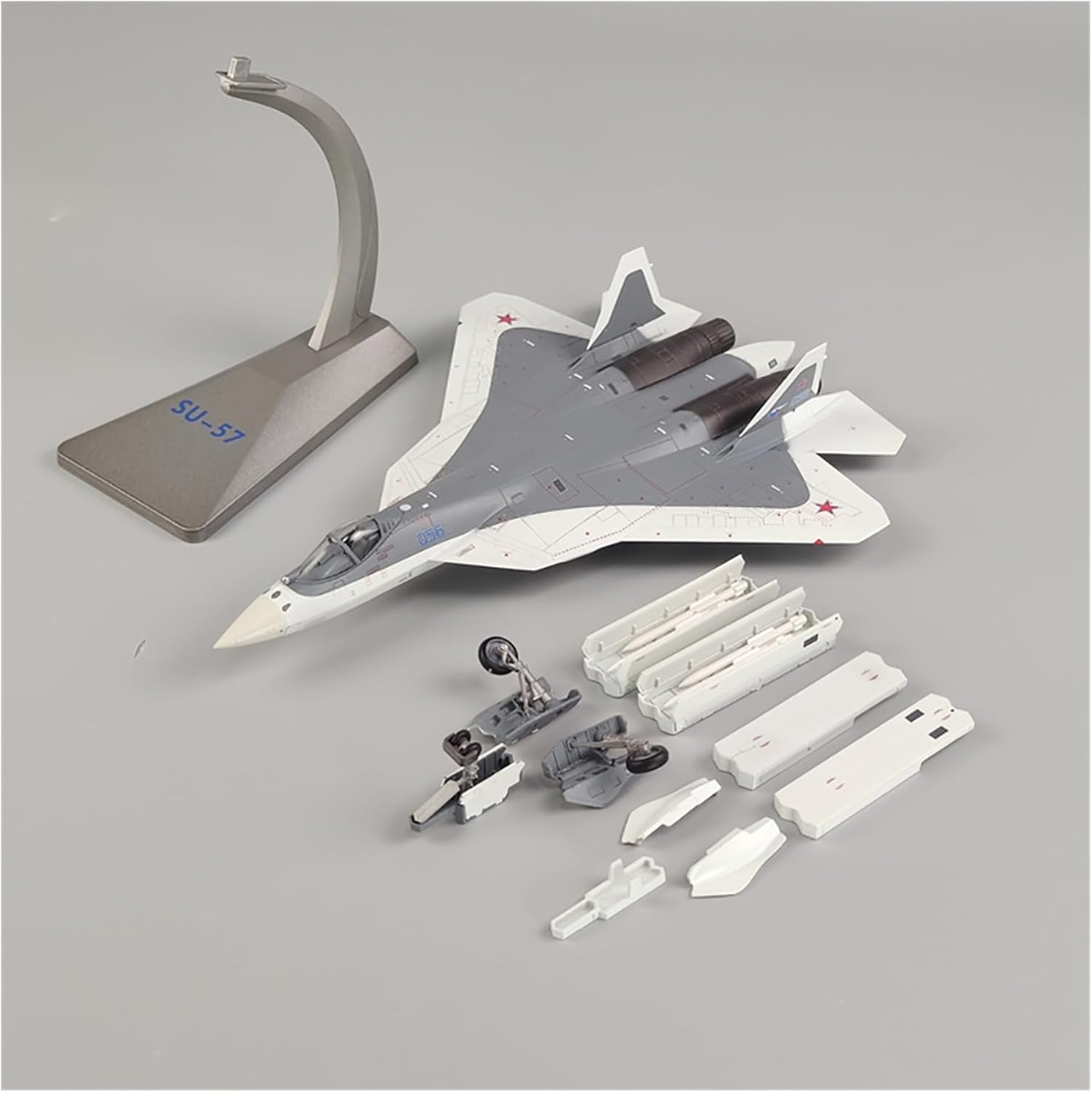1 72 Alloy Fighter for T-50 Su57 Russian Air Force Sukhoi Airplane Model Toy Collectible Craft Hobby Playgame Kit