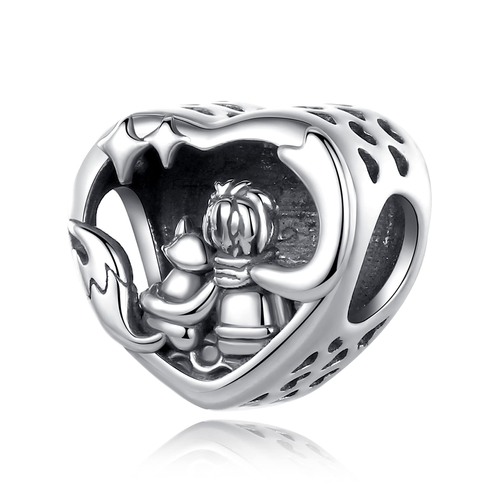 Vito Sterling Silver Charm Beads for Pandora Bracelets, Celtic Cross, Flower, Heart, Dreamcatcher, Hamsa, Tree of Life, Vintage European Mother's Day Jewelry Gift for Women Mom[Many Options]