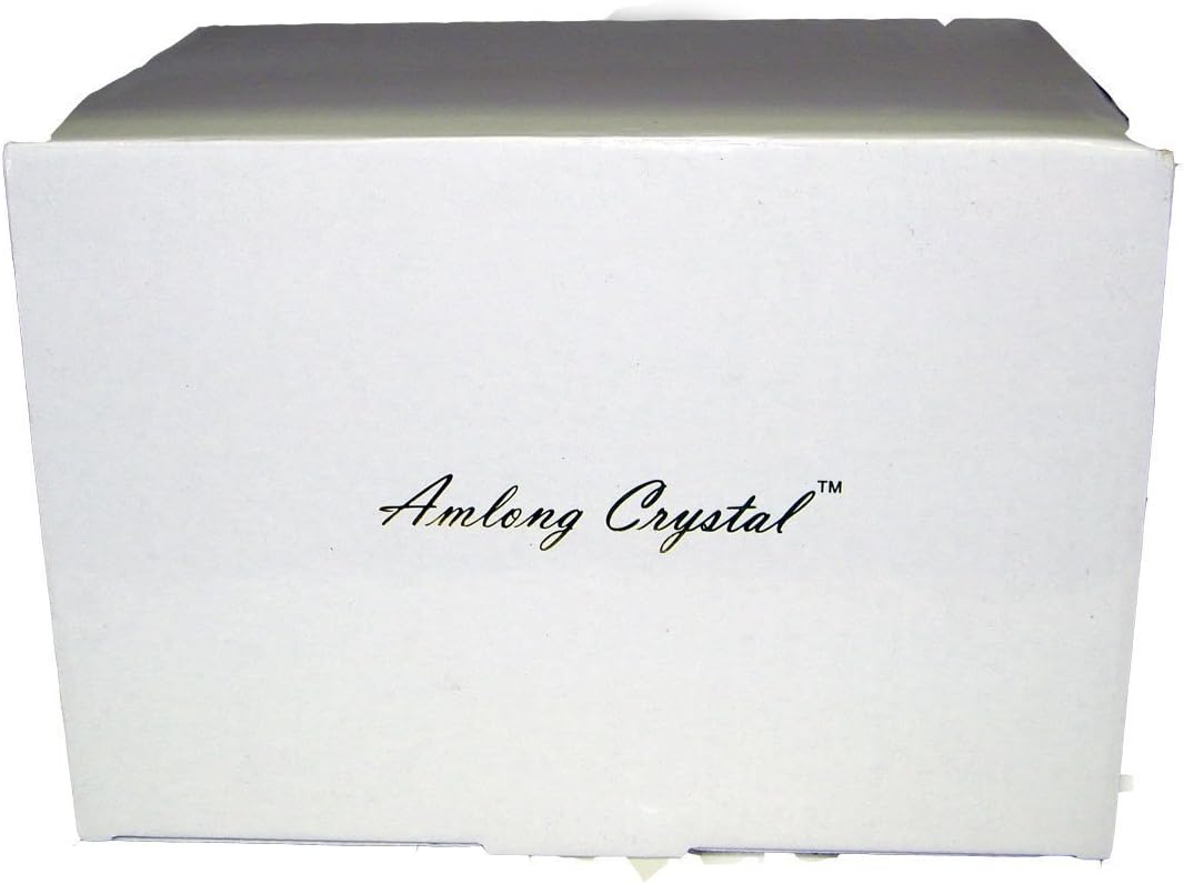 Amlong Crystal Clear Clear Crystal Ball Sphere 110mm (4.2 inch) Diameter with Golden Dragon Stand in Gift Package