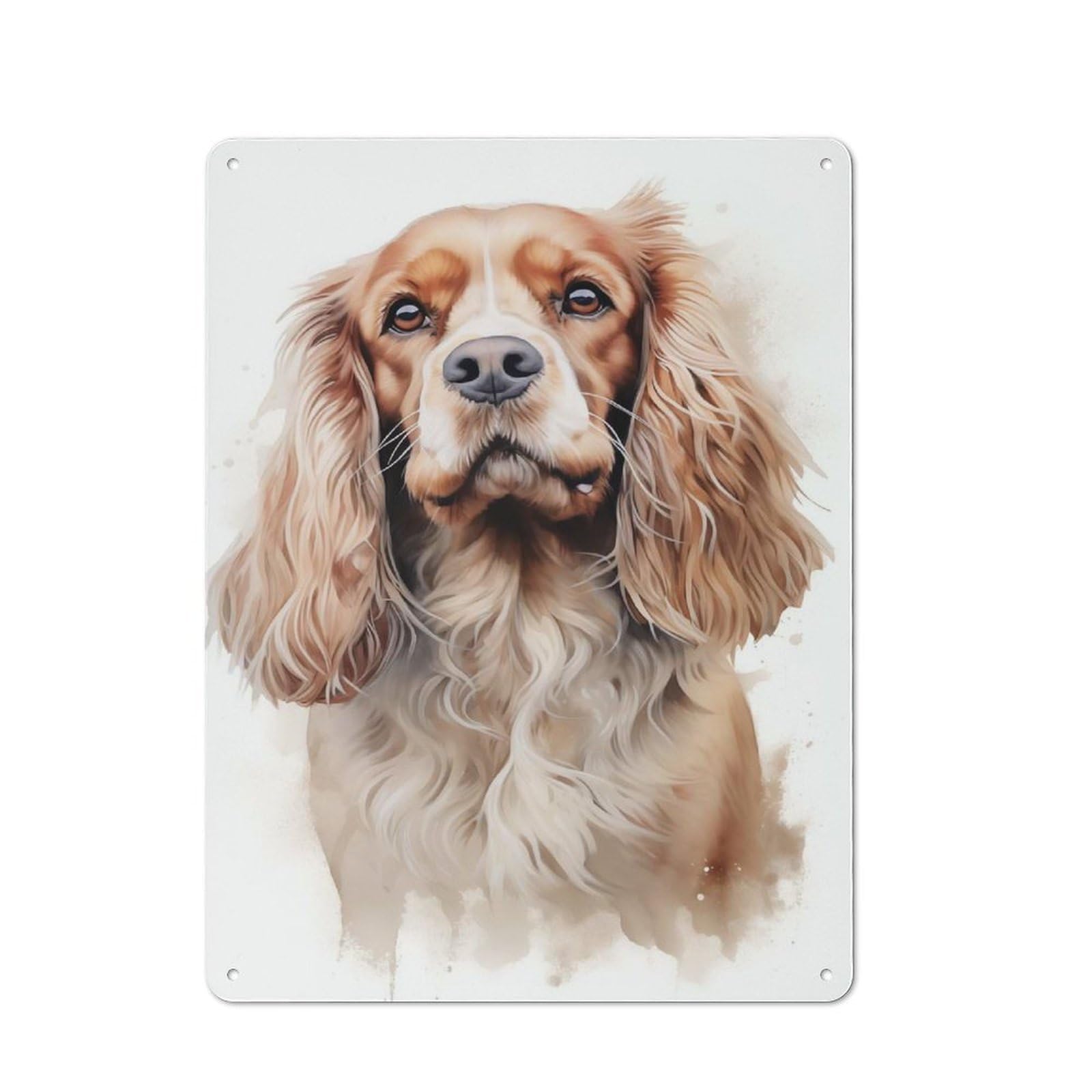 Junmoney American Cocker Dog Metal Wall Plaque For Bar Wall, Pub Room And Party Space, Gift For Friends, Dad Or Home Bar Owners, 40X30cm