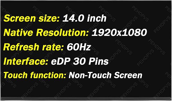 Replacement for HP EliteBook 640 G9 G10 / 645 G9 G10 for EliteBook 840 G7 G8 / 845 G7 G8 FHD 1920x1080 30pins 60Hz 13.3" LED LCD Screen Display Screen Panel Only for Non-Touch Screen