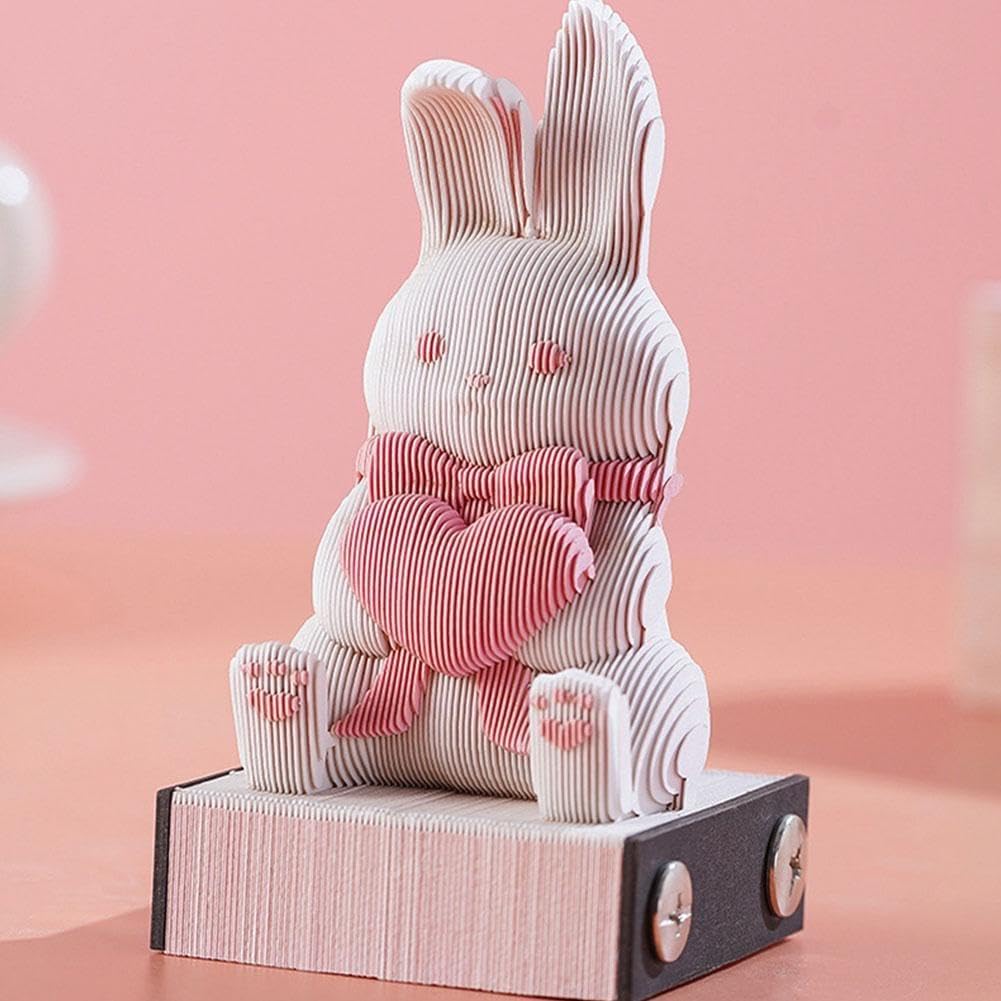 Amazon.co.jp: おもしろブロック 3D メモ帳 かわいいウサギのメモ 立体
