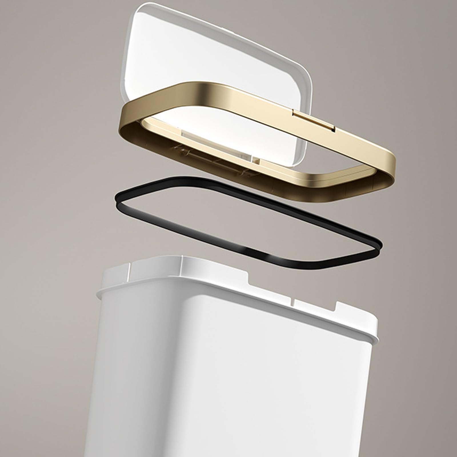 Cubo de basura de alta calidad para interiores con diseño de ruedas, capacidad de 15 L, ideal para uso doméstico, pequeño cubo de basura con ruedas