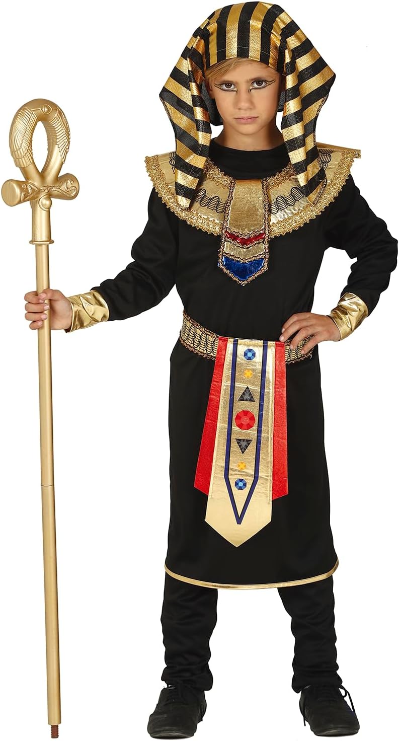 Kids Egyptian Pharaoh Costume Set – Halloween Dress Up Outfit For Boys Size 4T-10