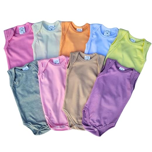 kit 3 body Roupa de Bebe Regata 100% Algodão liso cores sortida menino menina enxoval