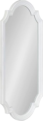 Kate and Laurel Fairbourne - Espejo de pared decorativo tradicional con bordes festoneados acabado envejecido y perfil escalonado 20 x 42 pulgadas