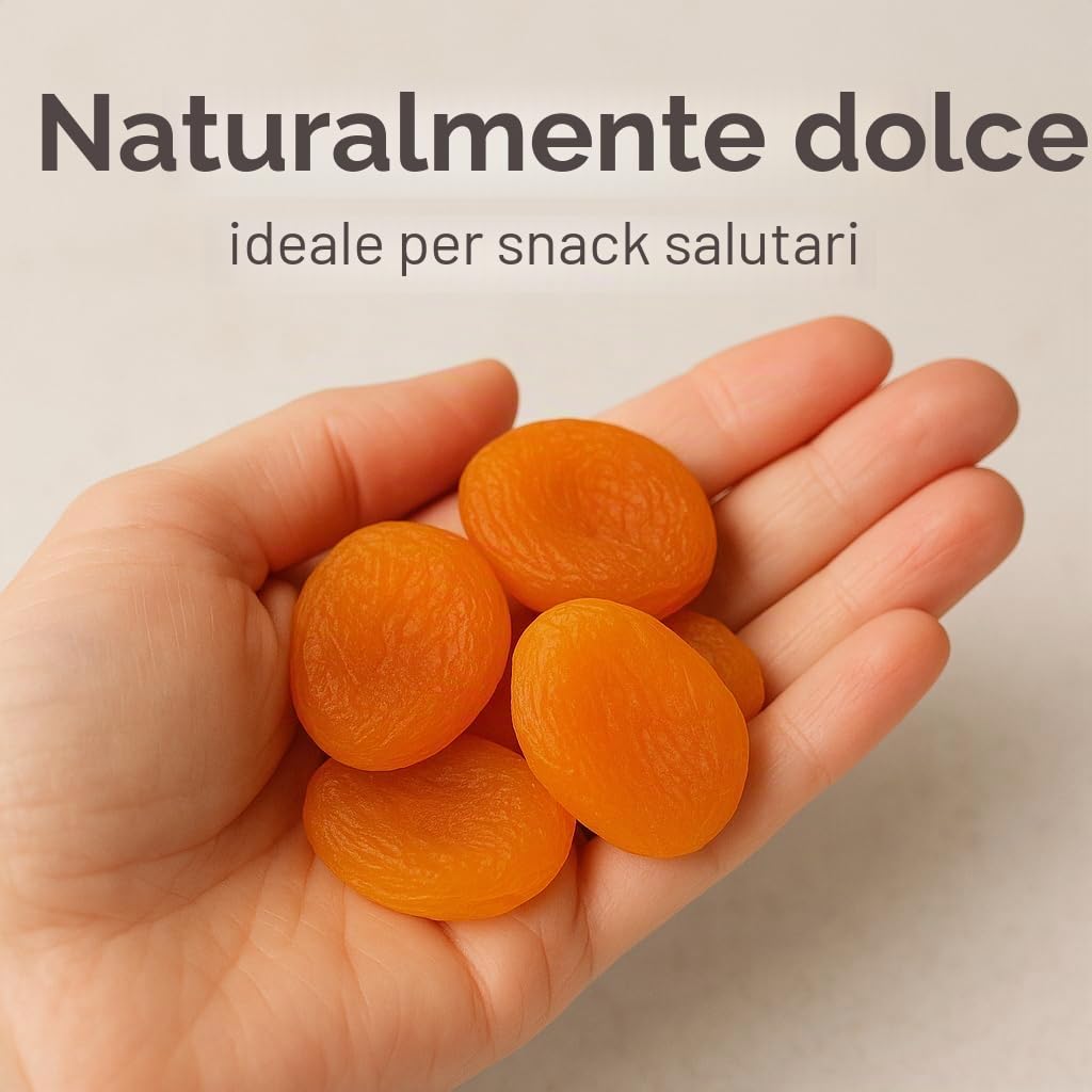 POSH Albicocche essiccate, 5 kg, naturali non zolfate | Morbidi e succosi, senza zuccheri aggiunti, naturali e non zolfati, ideali per cereali, yogurt e come snack