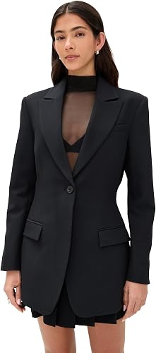 LE BOP Women's Quinn Hourglass Blazer, Black, 6