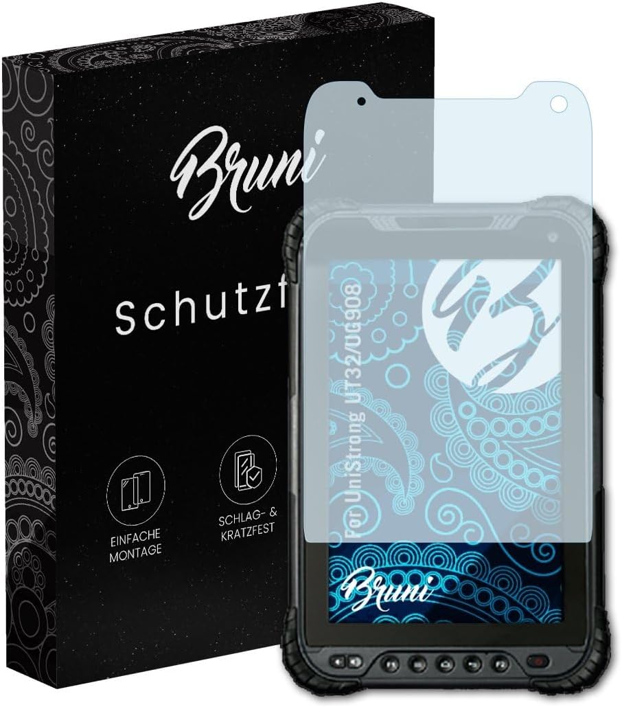 Bruni Screen Protector packaging and film on a device