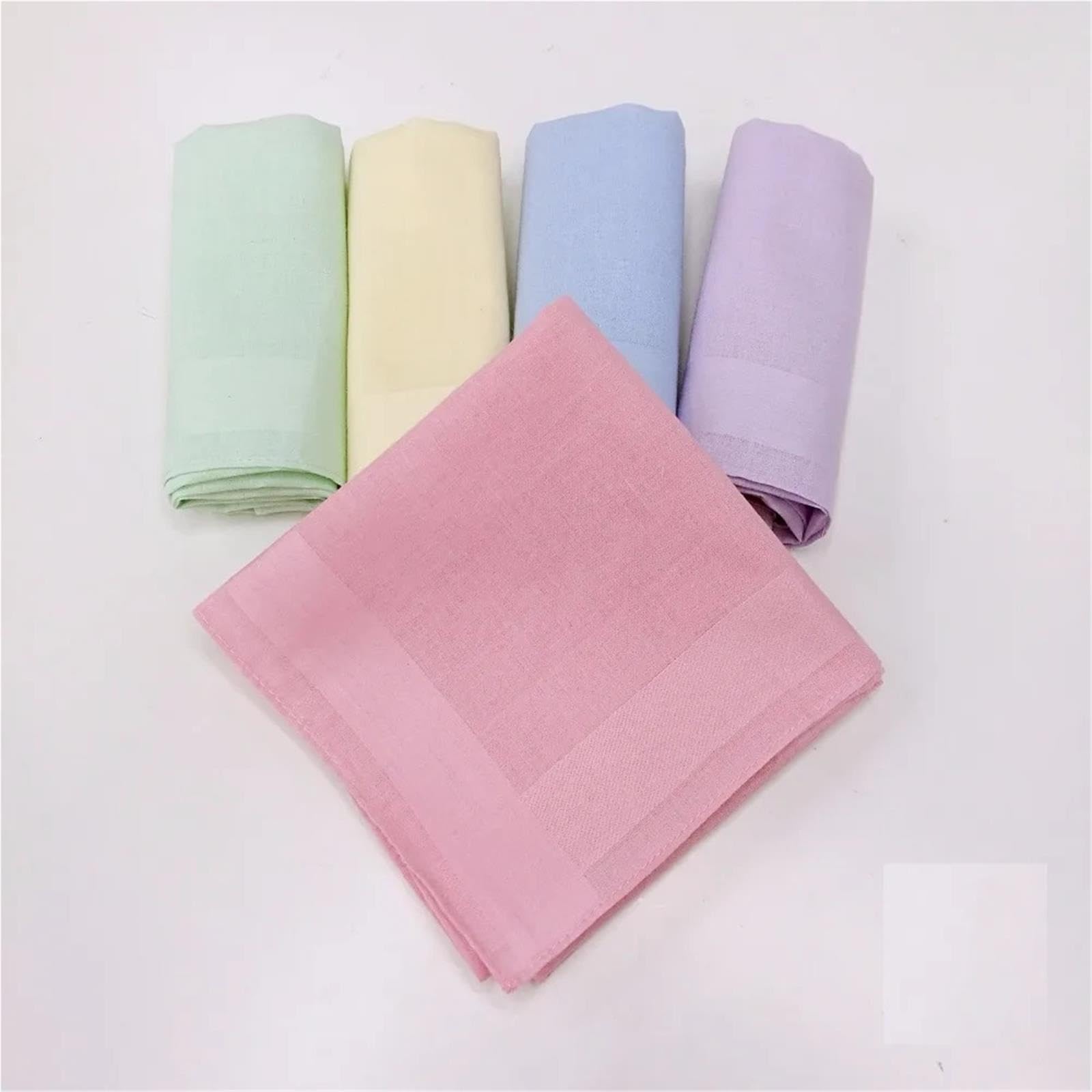 10 fazzoletti in cotone satinato, sciarpe quadrate da 40 cm