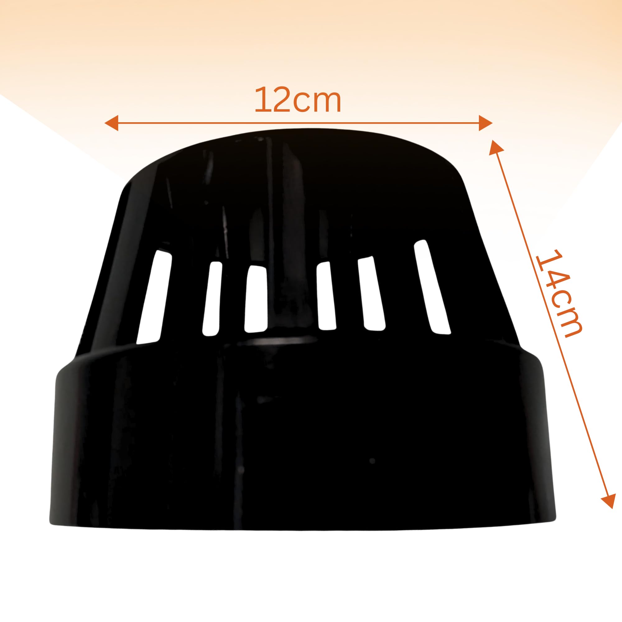 110mm Ring Seal Cowl Vent Terminal - Black Soil Pipe Fittings - Image 2