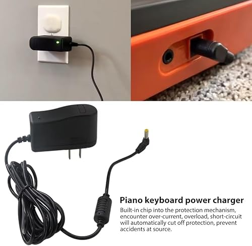 Miniatura 8 de 9.5V ACDC adaptador de fuente de alimentación cargador cable de carga reemplazo para teclado de piano Casio ADE95100LU