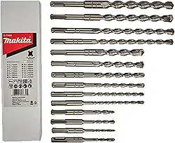 Kit Brocas Makita SDS-Plus D-71956 com 14 Peças TCT – Perfuração Robusta em Concreto