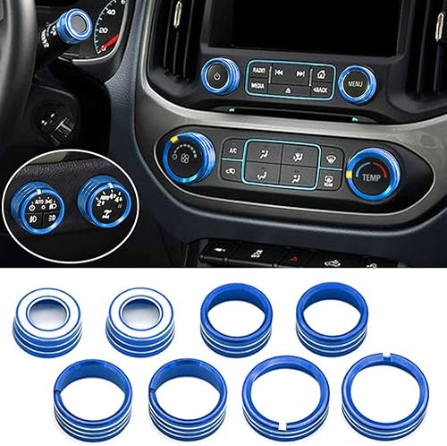 Cubierta de perilla de CA compatible con Chevrolet Chevy Colorado GMC Canyon 2015-2022 Consola de control de clima automático 4WD cubierta de