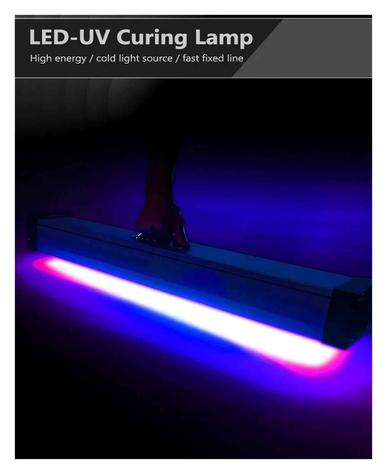 Lampa utwardzająca UV, 500W szybkoschnąca lampa utwardzająca UV ultrafioletowa 365nm 395nm 405nm klej żywiczny zielony olej lutowniczy płytka drukowana powłoka farba do ekranu LCD(395nm)