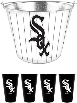 MLB Tailgate Set - Ice Bucket and 4 Cups - Chicago White Sox