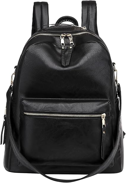 Zaino Piccolo Con Portacarte Zaino Donna Elegante Nero Con Borsa - Main Image