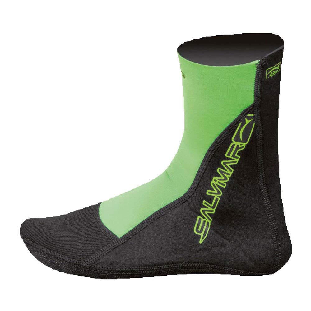 SALVIMAR Fit PRO, Unisex Adult Socks, Black/Green, L
