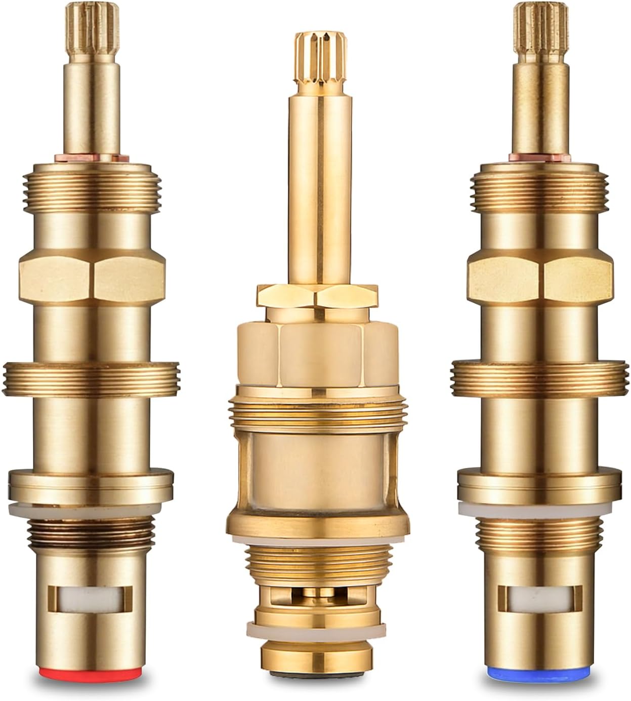 Replacement for 910-030 Compatible with Price Pfister 2/3 Handle Shower Faucet, Diverter Stem Replacement for 910-022, Hot/Cold Mark Design, 3 Pack