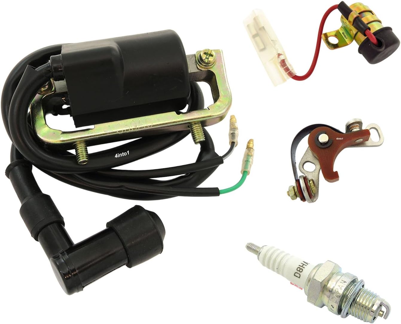 Deluxe Tune Up Kit Ignition Coil Condenser Points Spark Plug Compatible with Honda CM91 Honda 90 CT90 Trail 90