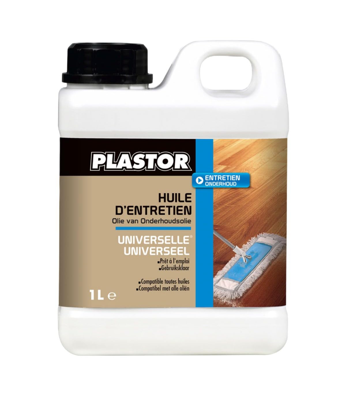 PLASTOR - Plastor Huile d’Entretien Universelle Prête à l’Emploi - Conditionnement 1L