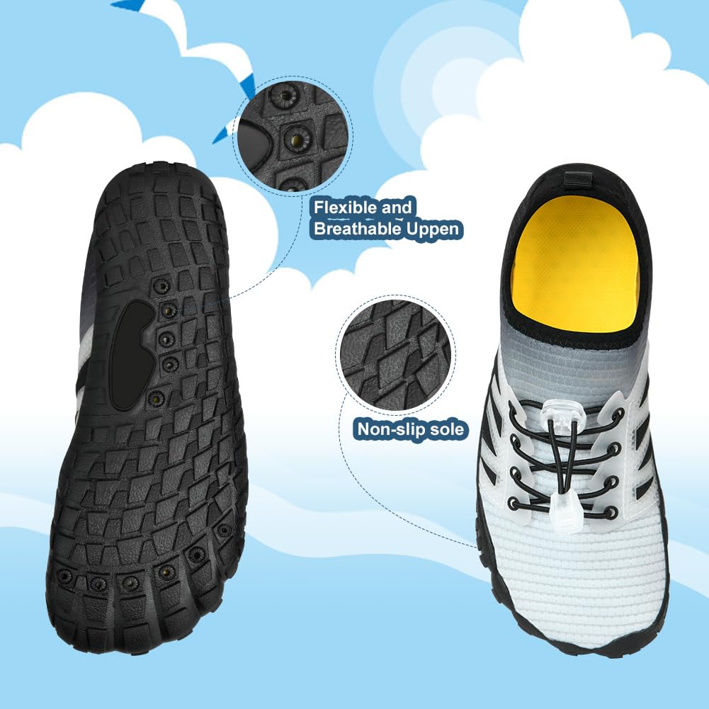 Aolso Scarpe da Scogli Bambino, Scarpe da Immersione da Scoglio, Respirabile Antiscivolo, Asciugatura Rapida, Bambino Scarpe Outdoor Multisport Antiscivolo per Ragazzi e Ragazze, GR 29-35