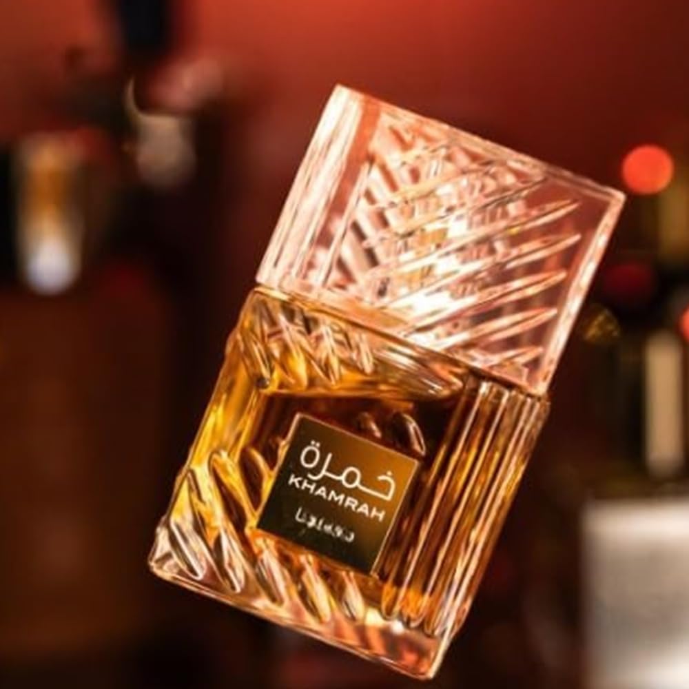 Perfume Árabe Khamrah – Fragancia Oriental Exótica y Duradera para Hombre y Mujer – 100 ml + Regalo atomizador 5 ml. (color aleatorio)