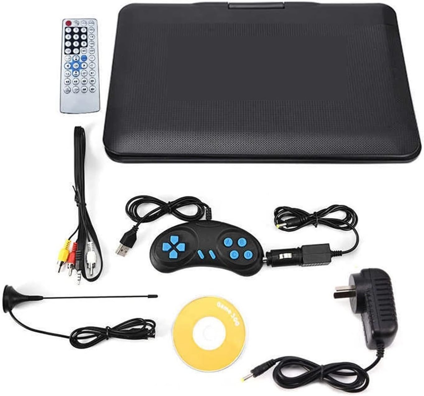 Portable DVD Player 13.9inch HD TV Portable DVD Player 800 * 480 Resolution 16:9 LCD Screen headrest with Monitor Multi Media Game Player Mobile DVD Player for Kids (0 : 0 Color : 1) (4)