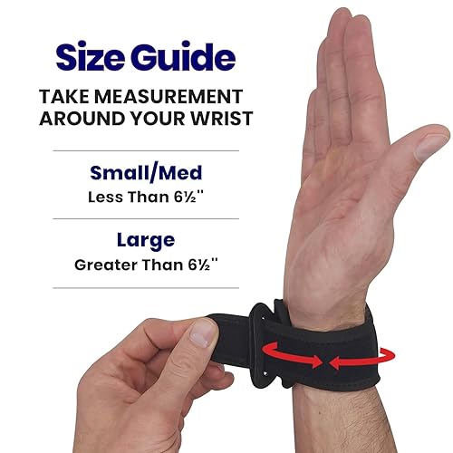 Miniatura 9 de ARMSTRONG AMERICA Muñequera para túnel carpiano mano izquierda + muñequera de compresión para lágrimas TFCC pequeña