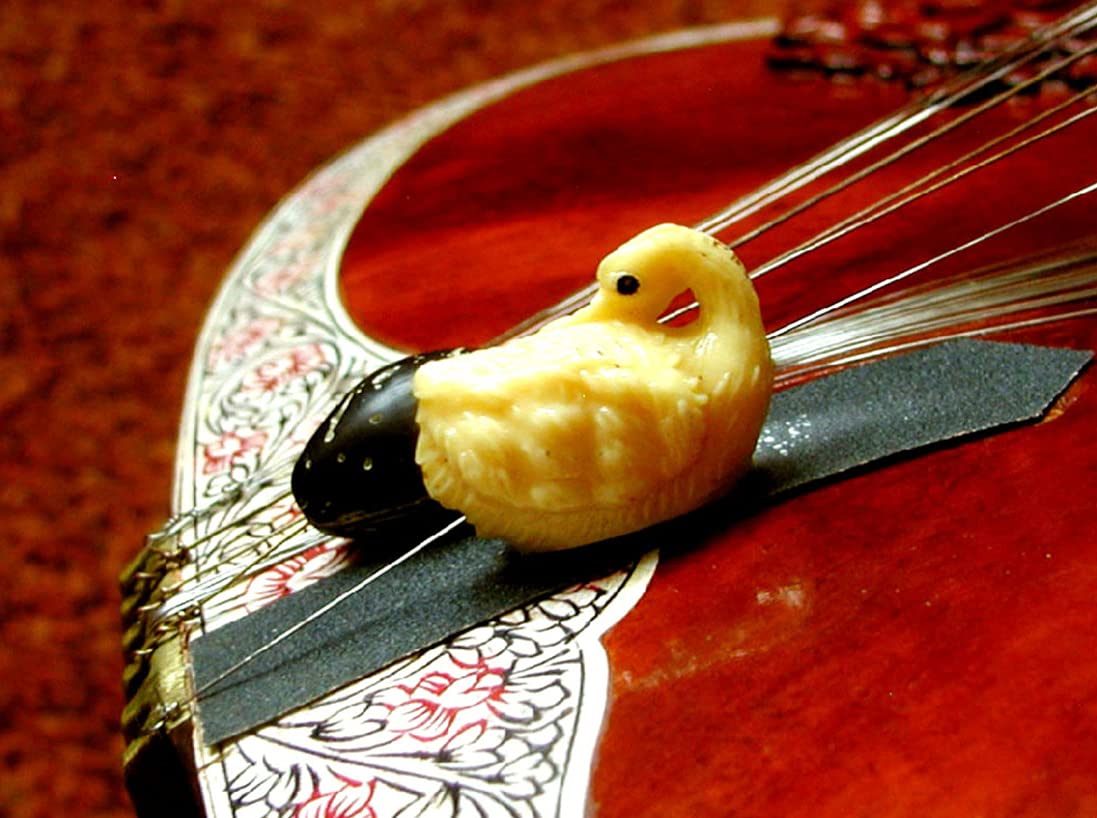 4 Hard Ribbed Plastic SWAN Manka Tuning Beads For Indian Sitar Tanpura Veena - Image 3 thumbnail