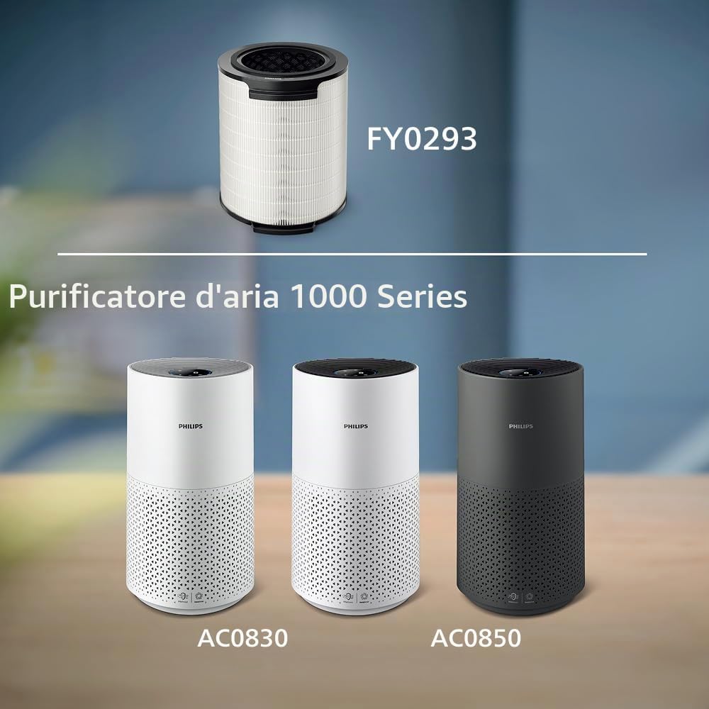 Philips Genuine 3-in-1, NanoProtect HEPA, Carbone Attivo e Pre-filtro, durata 12 Mesi, Compatibile con AC1715 & AC1711, Protegge da polline, polvere, forfora di animali domestici e gas (FY1700/30)