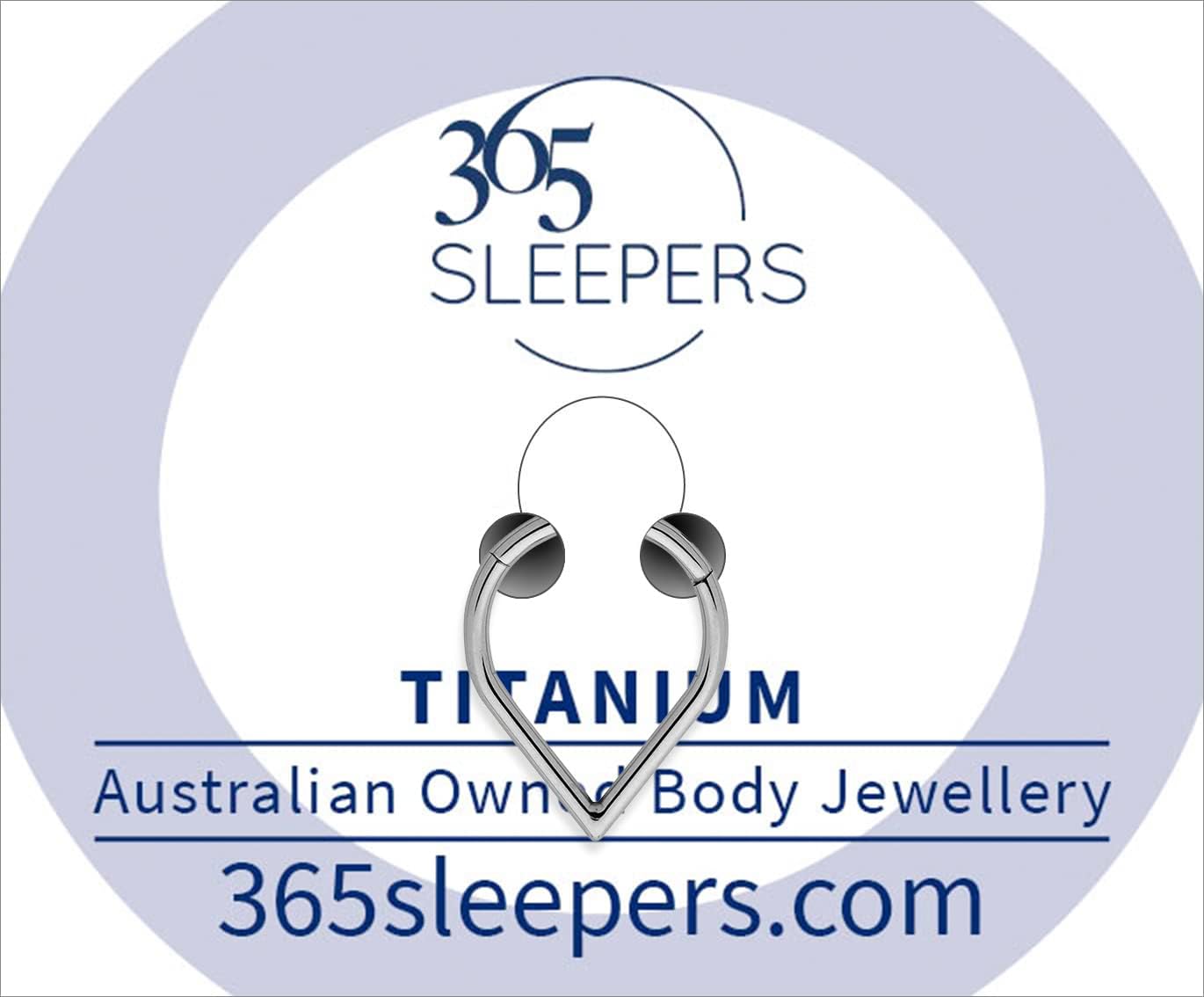 365 Sleepers Titanium Implant Grade 16G Tear Drop Septum Jewelry Hinged Segment Ring Body Piercing Hoop Lip Rings Helix Cartilage Rook Sleeper Earrings 8mm – 10mm - Image 3