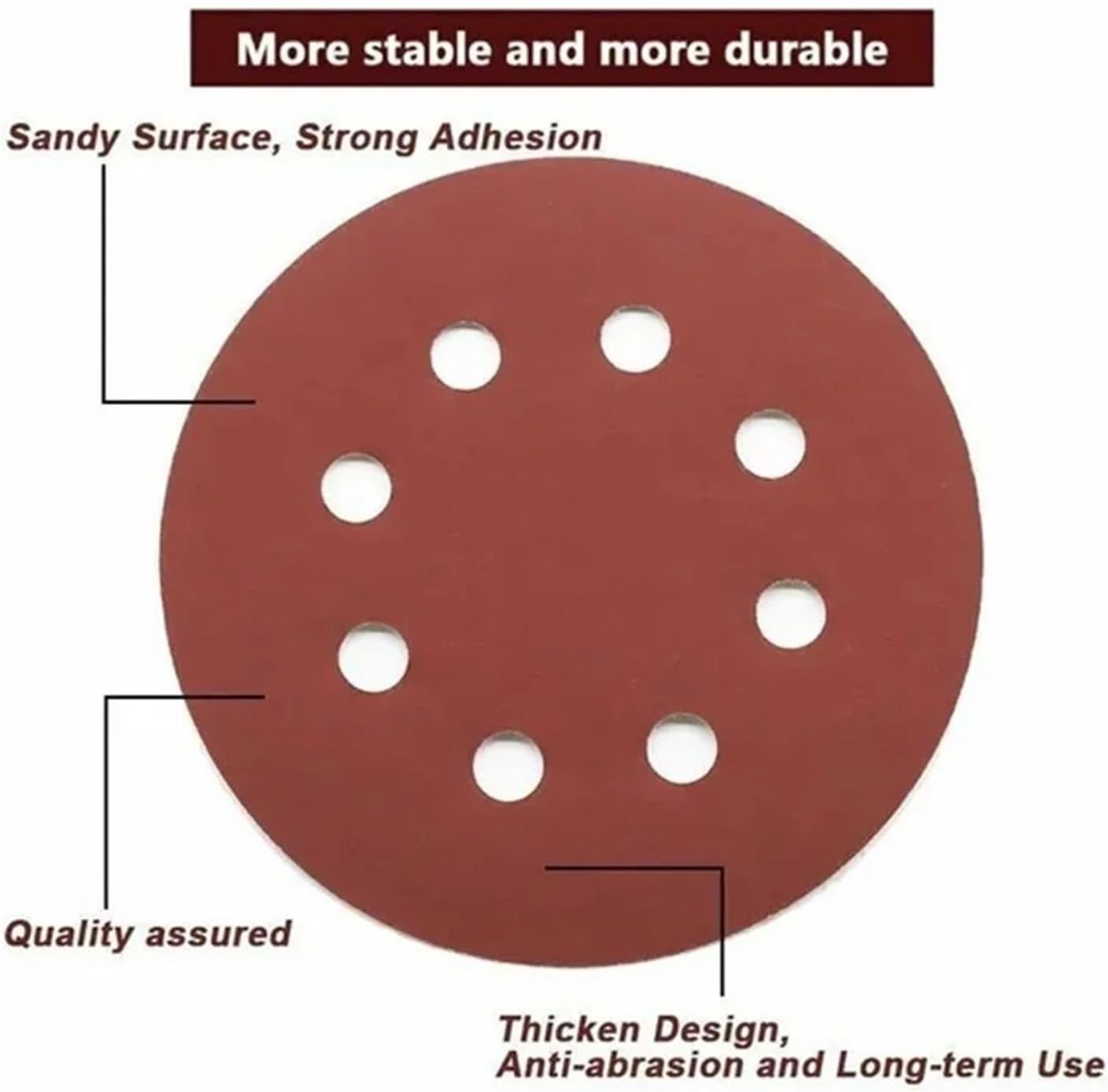 8 Hole 125mm Sandpaper Woodworking Metal Grinding Disc Abrasive Polishing Tool 40/1000/2000 Grit Sanding Discs
