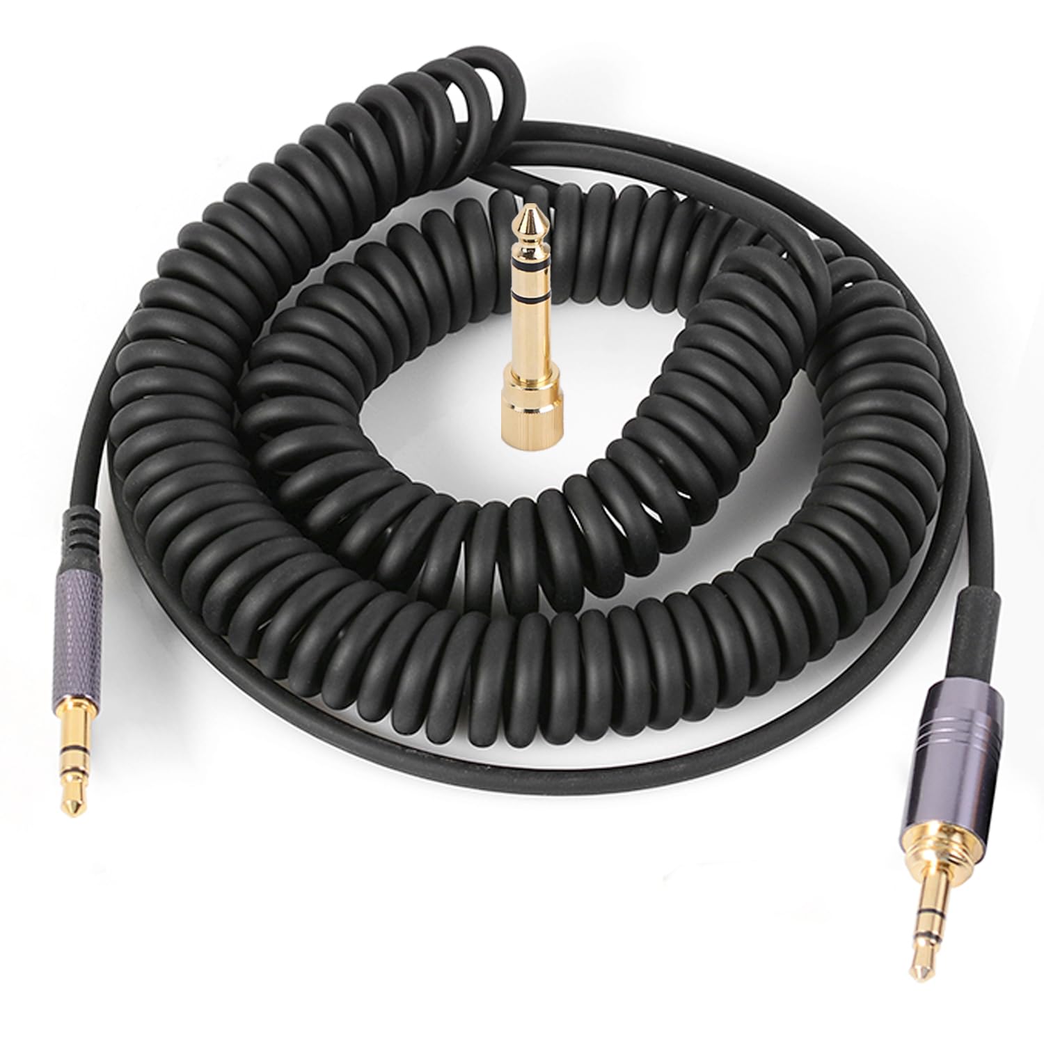 Studio3 Coiled Audio Cable Replacement for Beats Studio3 / Solo3 Wireless Headphones,3.5mm Inline Mic/Volume Control Headphone Cable for PS5 Xbox One,8 ft.…