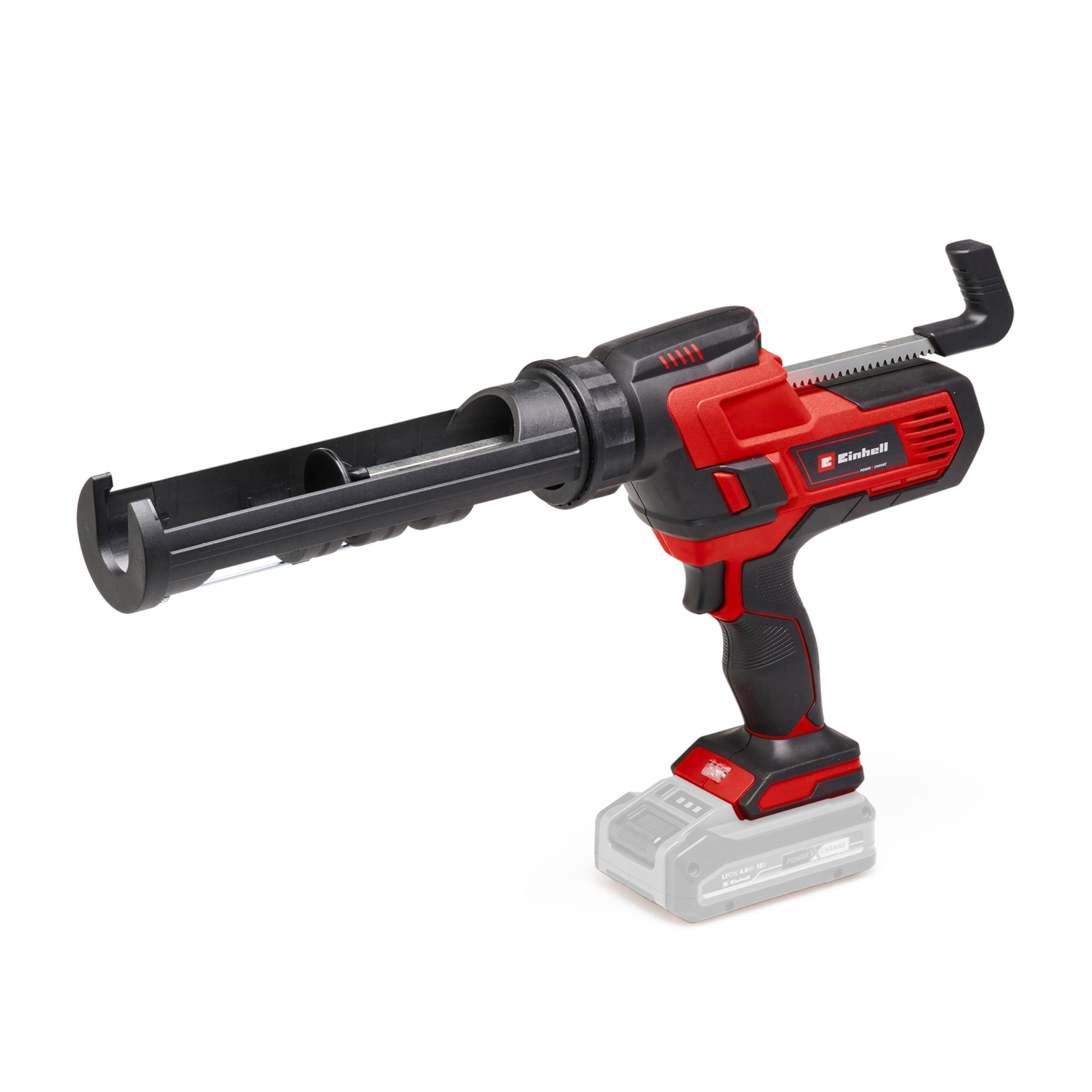 Einhell Pistola de cartuchos con batería TE-SG 18/10 Li-Solo Power X-Change (18 V, para cartuchos de 310 ml, hasta 2.000 N, velocidad de giro ajustable, sin batería)