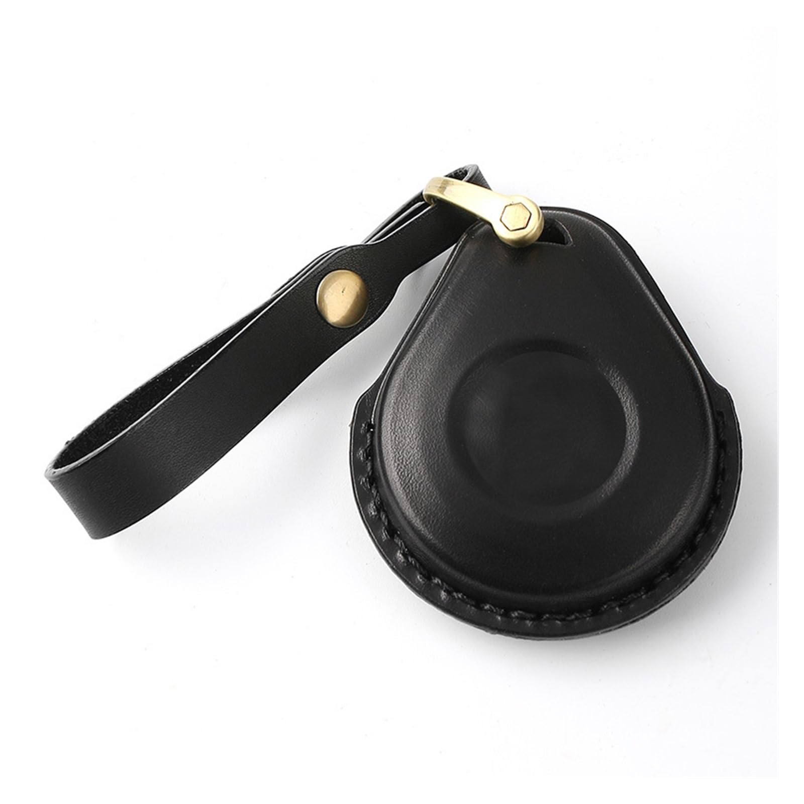 WSNDM Leather Motorcycle Key Case Cover Remorse Keyless Protection Shell Holder Fob Keychain Accessories for Harley Davidson X48 1200 (Color : Black)