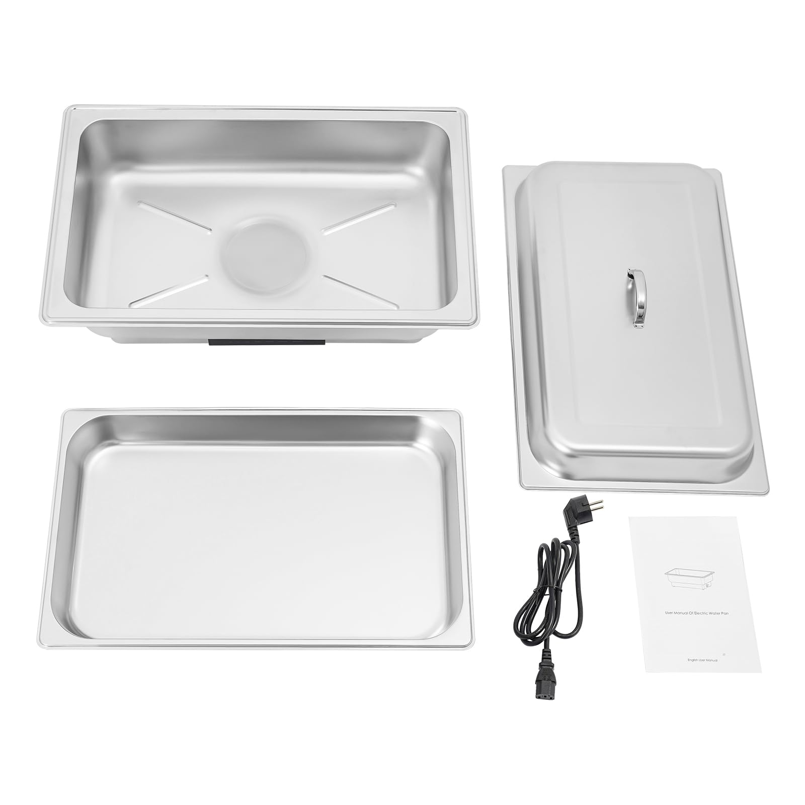 Chafing Dish Buffet Set elettrico 600 W 9L in acciaio inox con touch screen e regolazione della temperatura 35-90°C pratico scaldavivande per buffet e feste (camera singola)