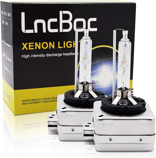 LncBoc D1S Xenon HID Headlight Bulbs 35W Headlamp Lights Vehicle Super Bright Replacement for Car Auto 6000K Xenon White Headlight Bulbs Lights 12V D1S Pack of 2